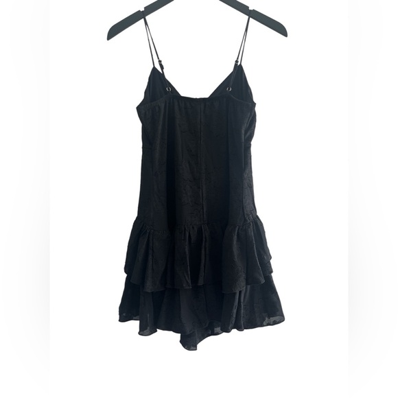 NEW Wild Fable Black Ruffle Spaghetti Strap Mini Dress - Picture 3 of 5